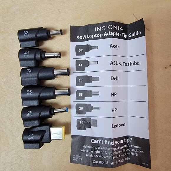 Insignia Slim 90 Watt laptop Charger - In Box With Tips - Picture 6 of 6